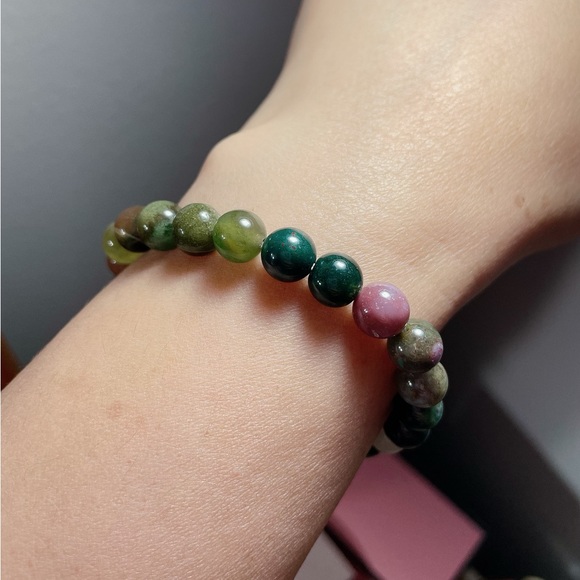 Natural Stone India Agate Crystal Healing Bracelets 8mm - Picture 2 of 3